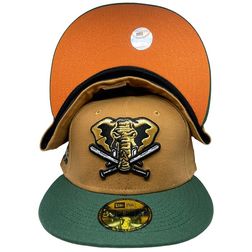 Oakland Athletics Two Tone Beef Broccoli Stomper 40th Anniversary Orange UV 59FIFTY Fitted Hat