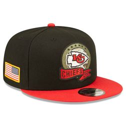 Kansas City Chiefs New Era 2022 NFL Salute to Service 9FIFTY Snapback Adjustable Hat