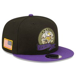 Minnesota Vikings New Era 2022 NFL Salute to Service 9FIFTY Snapback Adjustable Hat