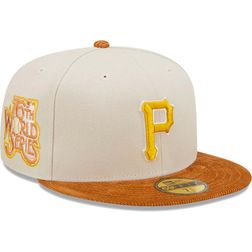 Pittsburgh Pirates Cream 76th WS Patch Brown Corduroy Visor Dark Green UV 59FIFTY Fitted Hat