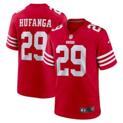 San Francisco 49ers Talanoa Hufanga Nike Red Game Jersey