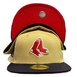 Boston Red Sox Two Tone Vegas Gold 1999 ASG Patch Red UV 59FIFTY Fitted Hat