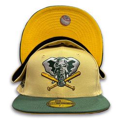 Oakland Athletics Two Tone Vegas Gold 40th Anniversary Patch Yellow UV 59FIFTY Fitted Hat