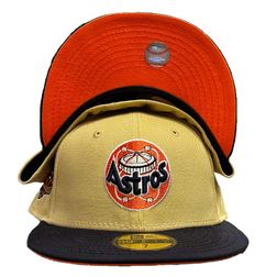 Houston Astros Two Tone Vegas Gold 45th Anniversary Patch Orange UV 59FIFTY Fitted Hat