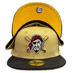 Pittsburgh Pirates Two Tone Vegas Gold 2006 ASG Patch Yellow UV 59FIFTY Fitted Hat