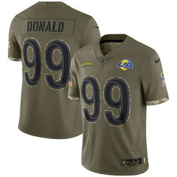 Los Angeles Ram Aaron Donald Olive Green Nike 2022 Salute To Service Limited Player Jersey