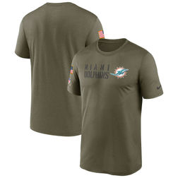 Miami Dolphins Nike Olive Green 2022 Salute to Service Legend Team Shirt