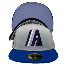 Houston Astros Gray Two Tone 50th Anniversary Patch Lavender UV 59FIFTY Fitted Hat