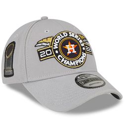 Houston Astros New Era Gray 2022 World Series Champions Locker Room 9FORTY Adjustable Hat