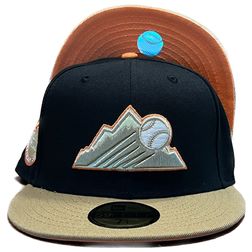 Colorado Rockies Black Two Tone 10 Years Patch Orange UV 59FIFTY Fitted Hat