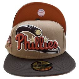 Philadelphia Phillies Khaki Two Tone 1996 All Star Game Patch Fight Orange UV 59FIFTY Fitted Hat