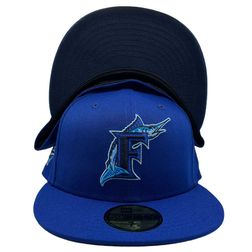 Florida Marlins Arctic Blue 1997 World Series Patch Navy UV 59FIFTY Fitted Hat