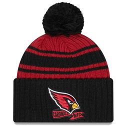 Arizona Cardinals New Era 2022 NFL Sideline Sport Pom Cuffed Knit Beanie Hat