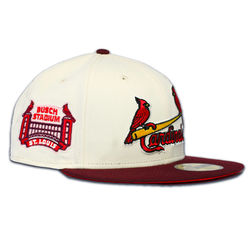 St. Louis Cardinals "Heart" Chrome Two Tone Busch Stadium Patch Red UV 59FIFTY Fitted Hat