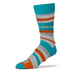 Miami Dolphins For Bare Feet Mountain Stripe Socks