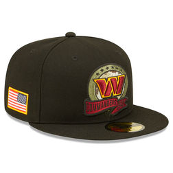 Washington Commanders Black 2022 Salute to Service NFL 59FIFTY New Era Fitted Hat