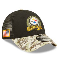 Pittsburgh Steelers New Era 2022 NFL Salute to Service 9FORTY Snapback Trucker Adjustable Hat