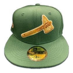 Atlanta Braves Green Envy 150th Anniversary Patch Brown UV 59FIFTY Fitted Hat