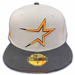 Houston Astros Gray Two Tone 35th Anniversary Patch Orange UV 59FIFTY Fitted Hat