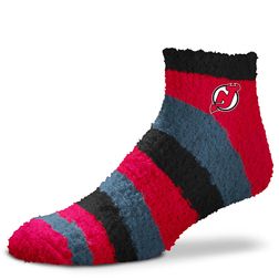 New Jersey Devils For Bare Feet Team Color Fuzzy Ankle Socks