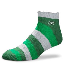 New York Jets For Bare Feet Team Color Fuzzy Ankle Socks