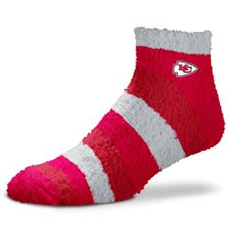 Kansas City Chiefs For Bare Feet Team Color Fuzzy Ankle Socks