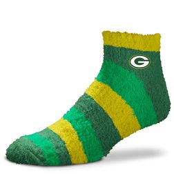 Green Bay Packers For Bare Feet Team Color Fuzzy Ankle Socks