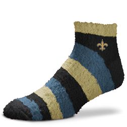 New Orleans Saints For Bare Feet Team Color Fuzzy Ankle Socks