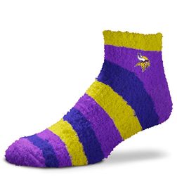 Minnesota Vikings For Bare Feet Team Color Fuzzy Ankle Socks