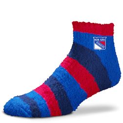 New York Rangers For Bare Feet Team Color Fuzzy Ankle Socks