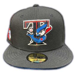 Toronto Blue Jays Black 20th Anniversary Patch Blue UV 59FIFTY Fitted Hat