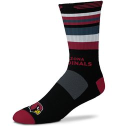 Arizona Cardinals For Bare Feet Black Rave Crew Socks