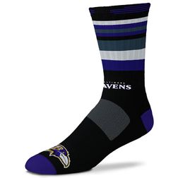 Baltimore Ravens For Bare Feet Black Rave Crew Socks