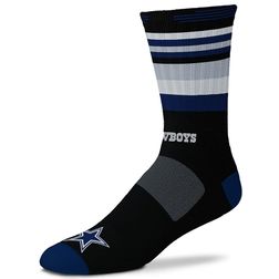 Dallas Cowboys For Bare Feet Black Rave Crew Socks