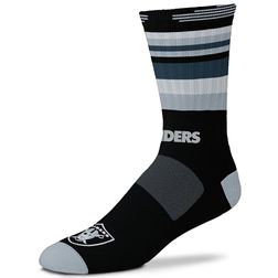 Las Vegas Raiders For Bare Feet Black Rave Crew Socks