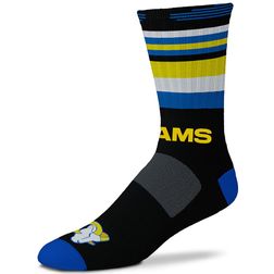 Los Angeles Rams For Bare Feet Black Rave Crew Socks