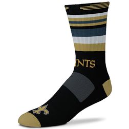 New Orleans Saints For Bare Feet Black Rave Crew Socks