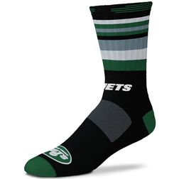 New York Jets For Bare Feet Black Rave Crew Socks