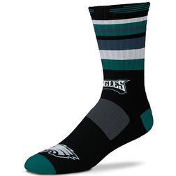 Philadelphia Eagles For Bare Feet Black Rave Crew Socks