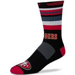 San Francisco 49ers For Bare Feet Black Rave Crew Socks