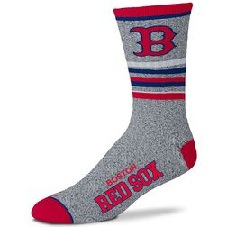 Boston Red Sox MLB For Bare Feet 5 Star Marbled Crew Socks