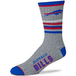 Buffalo Bills NFL For Bare Feet 5 Star Marbled Crew Socks