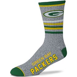 Green Bay Packers NFL For Bare Feet 5 Star Marbled Crew Socks