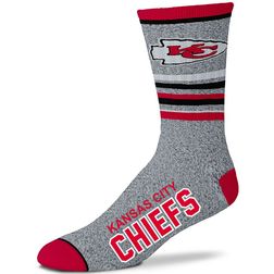 Kansas City Chiefs NFL For Bare Feet 5 Star Marbled Crew Socks