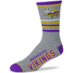 Minnesota Vikings NFL For Bare Feet 5 Star Marbled Crew Socks