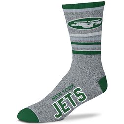 New York Jets NFL For Bare Feet 5 Star Marbled Crew Socks