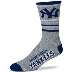 New York Yankees MLB For Bare Feet 5 Star Marbled Crew Socks