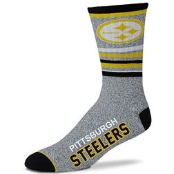 Pittsburgh Steelers NFL For Bare Feet 5 Star Marbled Crew Socks