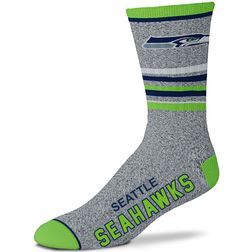 Seattle Seahawks NFL For Bare Feet 5 Star Marbled Crew Socks