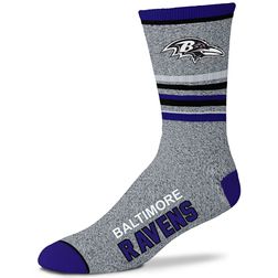 Baltimore Ravens NFL For Bare Feet 5 Star Marbled Crew Socks